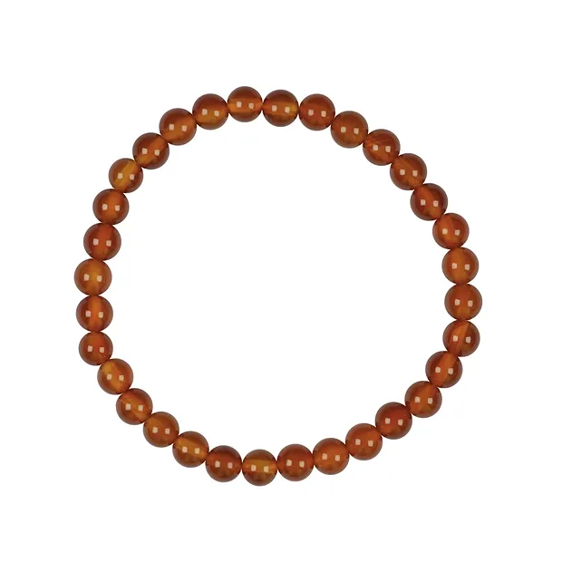 Bracelet, Cornaline (chauffée), 06mm perles rondes | Marco Schreier