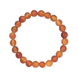 0604350108 Bracelet, Cornaline (chauffée), 08mm perles rondes | Marco Schreier