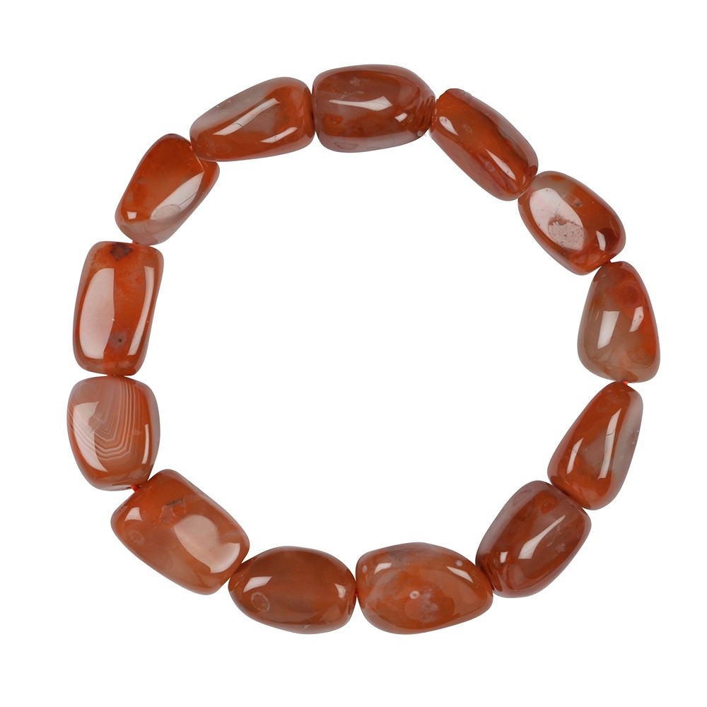 Pulsera, cornalina extra (calentado), pepitas 12-14mm | Marco Schreier