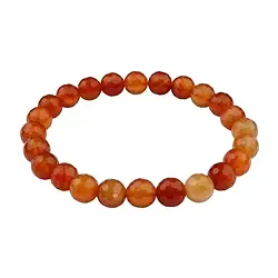 0604351081 Armband, Carneol (gebr.), 08mm Kugeln, facettiert | Marco Schreier