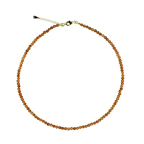 Bracelet Cornaline (chauffée), cube (4mm) facetté, doré | Marco Schreier