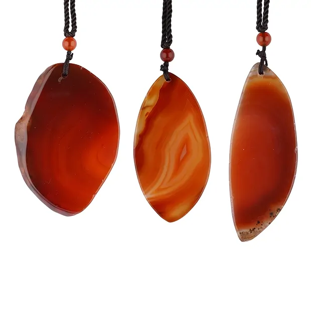 Freeform Carnelian (heated) on a ribbon | wholesaler gems & healing stones