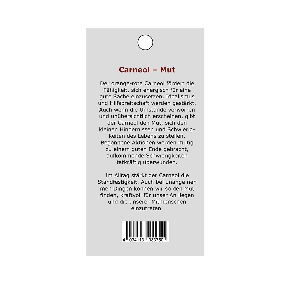 Power stone pendant carnelian (courage) | wholesaler gems & healing stones