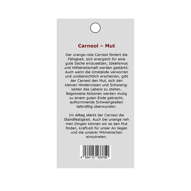 Kraftstein-Anhänger Carneol (Mut) | Großhändler Edelsteine, Heilsteine & Schmuck