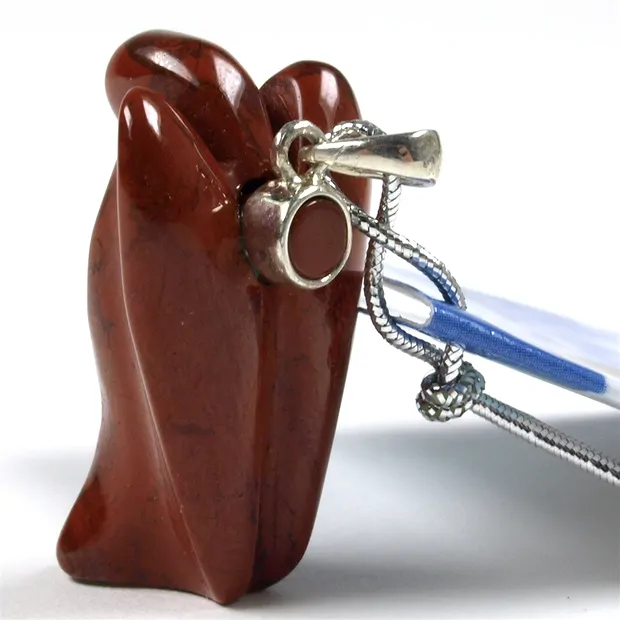 Engel-Anhänger Chalcedon blau (Verständigung), 3,0cm | Marco Schreier