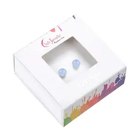 Pendientes Calcedonia (azul), esfera, 4mm, rodinado | Marco Schreier
