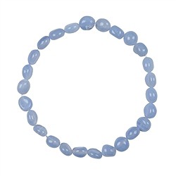 0604550079 Bracelet, Calcédoine (bleu), 08-10mm Nuggets | Marco Schreier