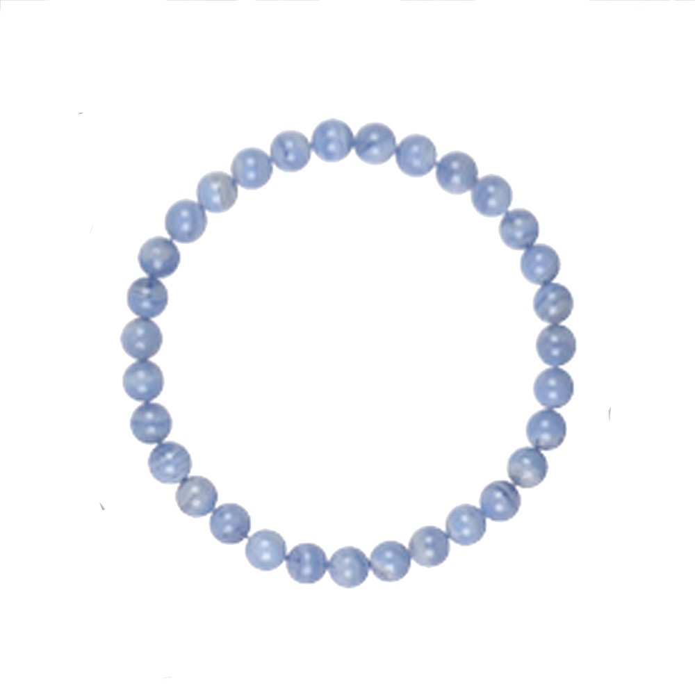 Bracelet, chalcedony (blue), 04mm beads | wholesaler gems & healing stones