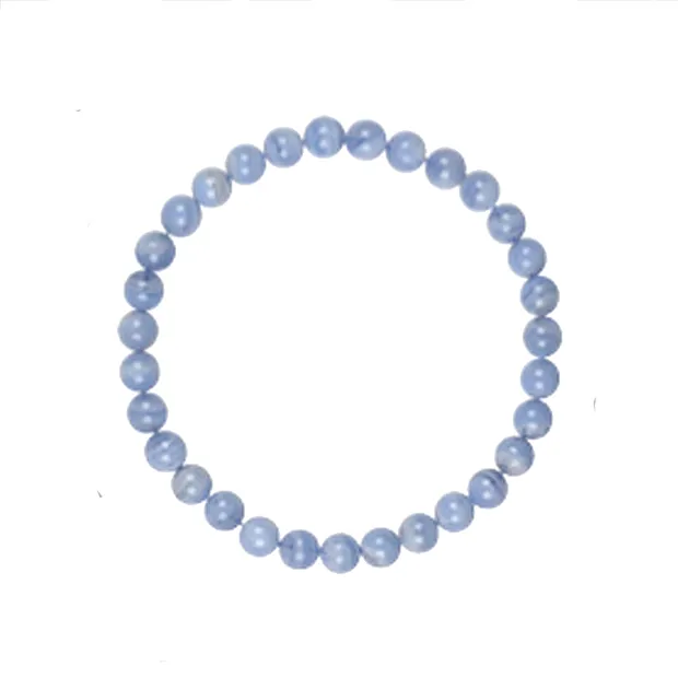 Bracelet, chalcedony (blue), 04mm beads | wholesaler gems & healing stones