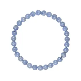Bracelet, chalcedony (blue), 06mm beads | wholesaler gems & healing stones