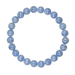 0604550108 Bracelet, chalcedony (blue), 08mm beads | wholesaler gems & healing stones