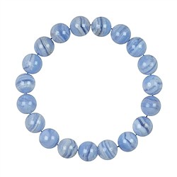 0604550110 Bracelet, Calcédoine (bleu), boules de 10mm | Marco Schreier