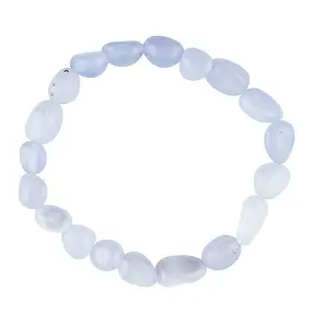 Bracelet, Calcédoine (bleu), 09-12mm Nuggets | Marco Schreier