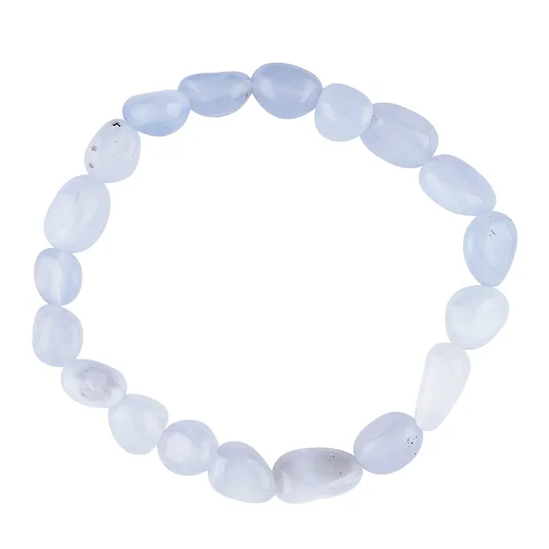 Bracelet, Calcédoine (bleu), 09-12mm Nuggets | Marco Schreier