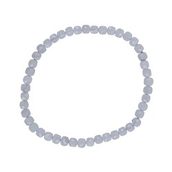 0604551005 Pulsera, Calcedonia (azul), 04mm cubo, facetada | Marco Schreier