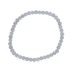 0604551005 Bracciale, Calcedonio (blu), cubo di 04 mm, sfaccettato | Marco Schreier