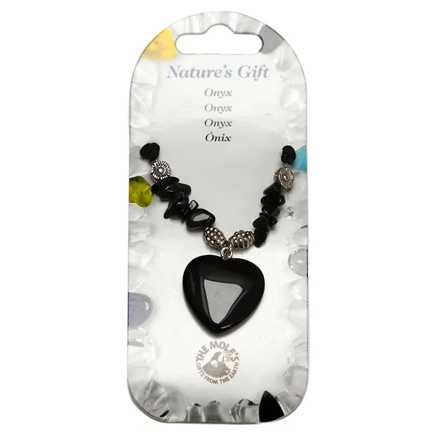 Collana con cuore, Onice (montata) | Gemme Schreier, pietre curative e gioielli