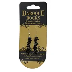 0604640005 Earrings Baroque Classic, Onyx (dyed) | wholesale gems, healing stones & jewelry