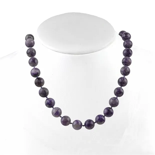 Collar (Cadena de bolas), Charoita, 12mm/48cm | Marco Schreier