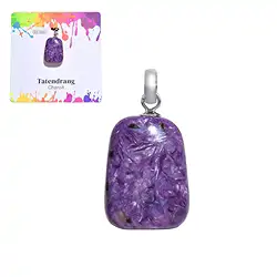 0604825106 Charoite pendant, small Tumbled Stone, rhodiniert | Marco Schreier