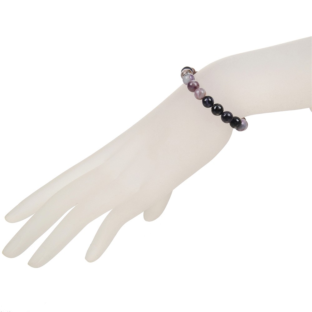 Bracelet, Charoïte (multicolore), 07mm boules rondes | Marco Schreier