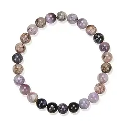 0604850004 Bracelet, Charoïte (multicolore), 07mm boules rondes | Marco Schreier