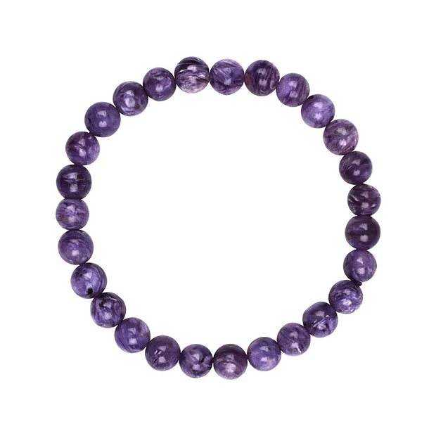 Bracciale, Charoite, perline da 06-07 mm | grossista gemme e pietre curative