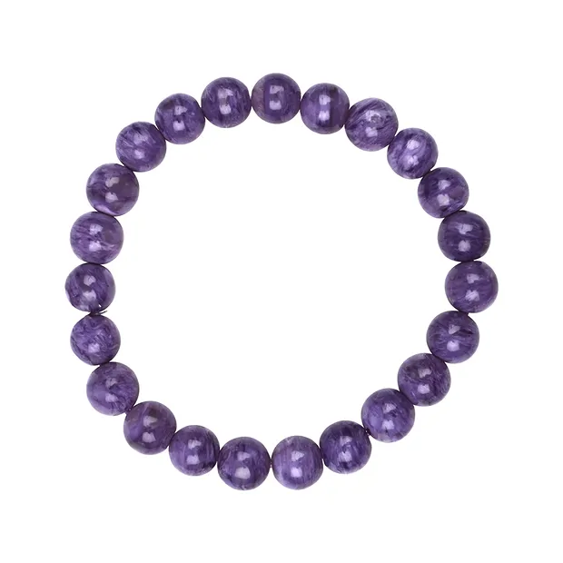 Bracelet, Charoite, 08-09mm beads | wholesaler gems, healing stones & jewelry