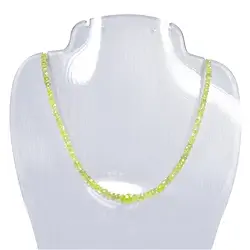 0605000001 Kette Button facettiert, Chrysoberyll, 45cm, vergoldet | Marco Schreier