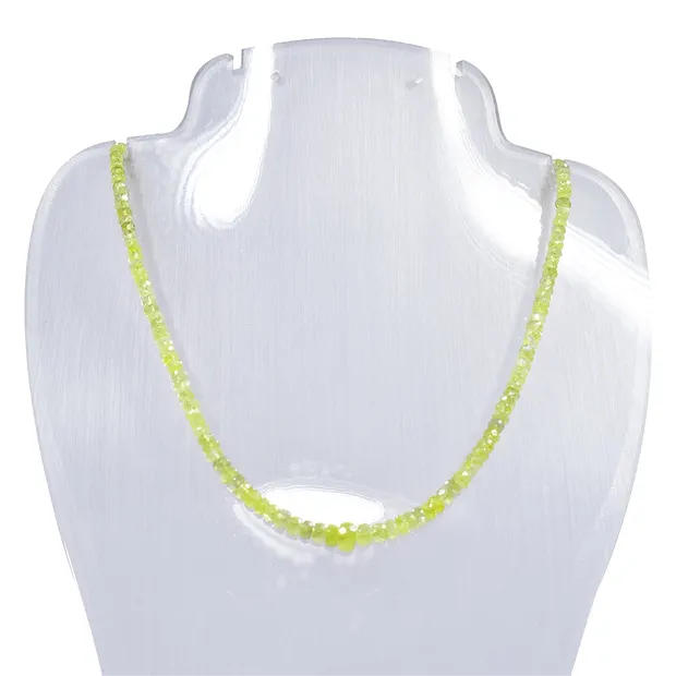 Kette Button facettiert, Chrysoberyll, 45cm, vergoldet | Marco Schreier