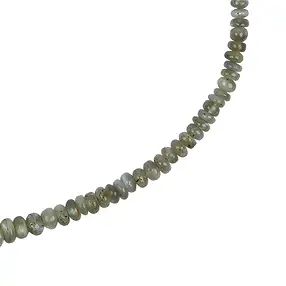 Chrysoberyl necklace, button (3-6mm), rhodiniert, extension chain | Marco Schreier