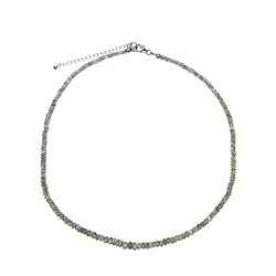 0605019300 Kette Chrysoberyll, Button (3-6mm), rhodiniert, Verlängerungskettchen | Marco Schreier