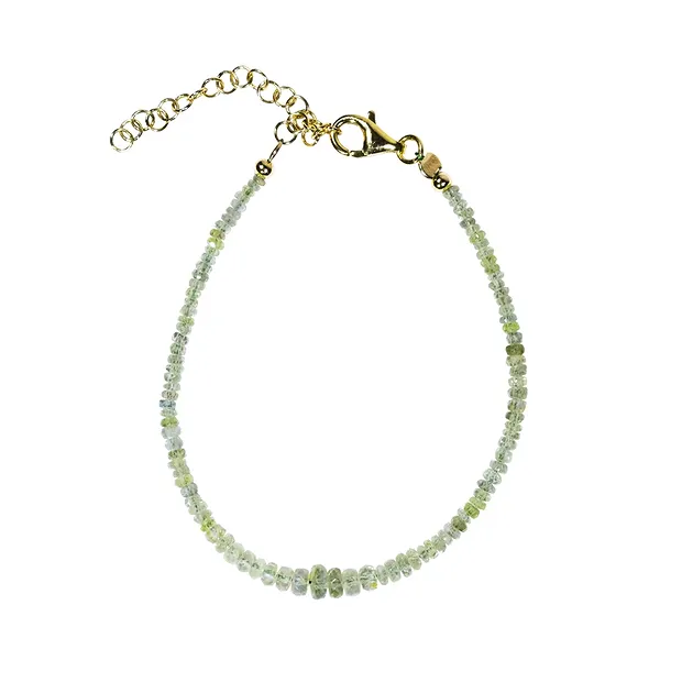Armband Chrysoberyll, 2,5-5,0mm Button facettiert, vergoldet | Marco Schreier