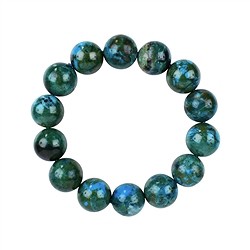 0605150016 Bracelet, chrysocolla (stab.), 16mm beads | wholesaler gems & healing stones