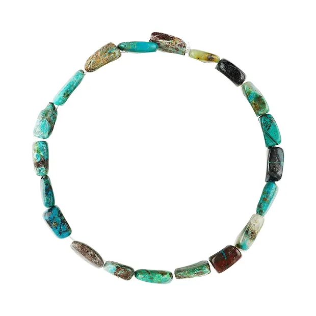 Bracciale, Crisocolla (stab.), pepite piatte da 10 a 12 mm | Marco Schreier