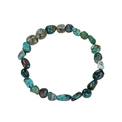 0605150079 Bracelet, chrysocolla (stab.), 08-10mm nuggets | gems, healing stones & jewelry