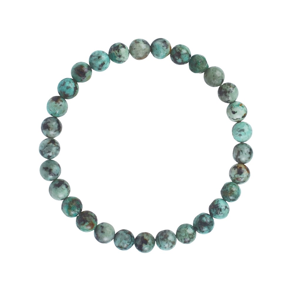 Bracelet, chrysocolla diorite (stab.), 06mm beads | Marco Schreier