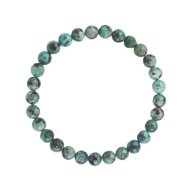 Bracelet, chrysocolla diorite (stab.), 06mm beads | Marco Schreier