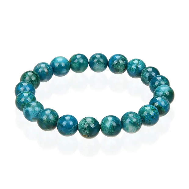 Bracelet, chrysocolle (stab.), boules de 10mm, 21cm | Marco Schreier