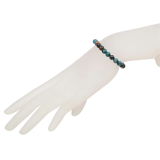 Pulsera, crisocola (estabilizado), cuentas 06mm | Marco Schreier