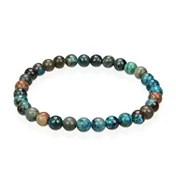 0605150132 Bracelet, chrysocolla (stab.), 06mm beads | wholesaler gems & healing stones