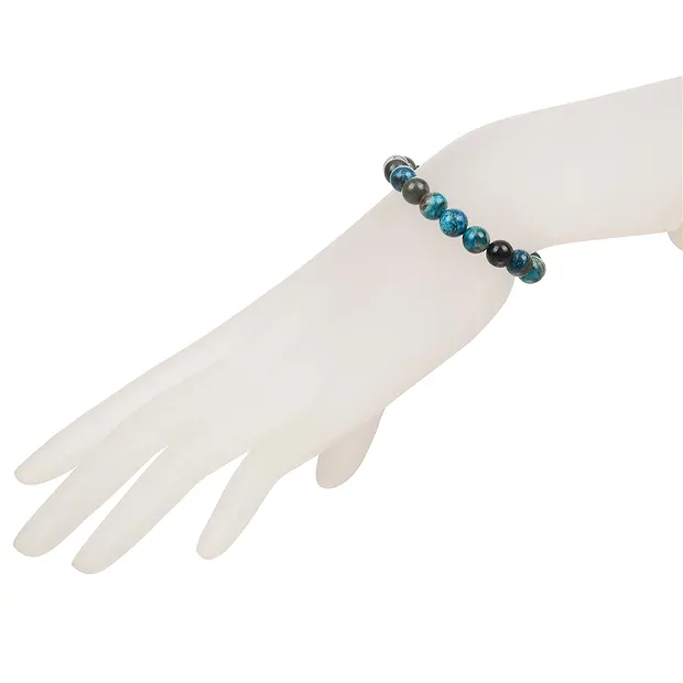 Bracciale, crisocolla (stab.), perline da 08 mm | Marco Schreier