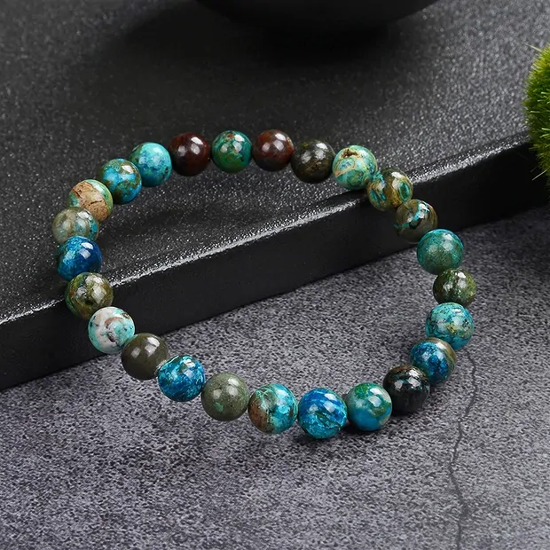 Armband, Chrysocoll (stab.), 08mm Kugeln | GH Edelsteine, Heilsteine & Schmuck