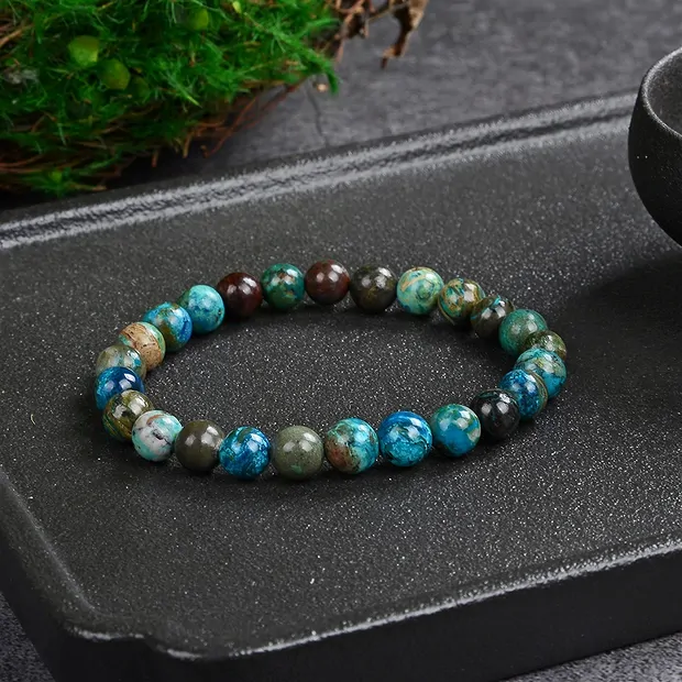 Armband, Chrysocoll (stab.), 08mm Kugeln | GH Edelsteine, Heilsteine & Schmuck