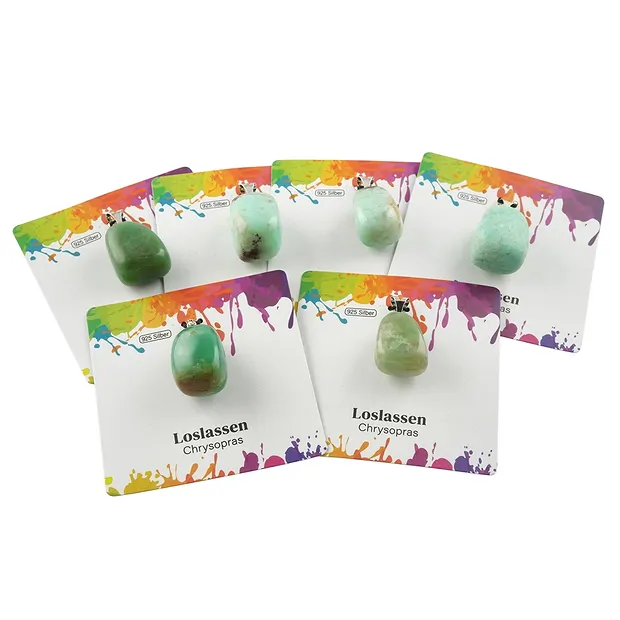 Colgante Crisoprasa, Piedra rodada grande, rodiado | Marco Schreier