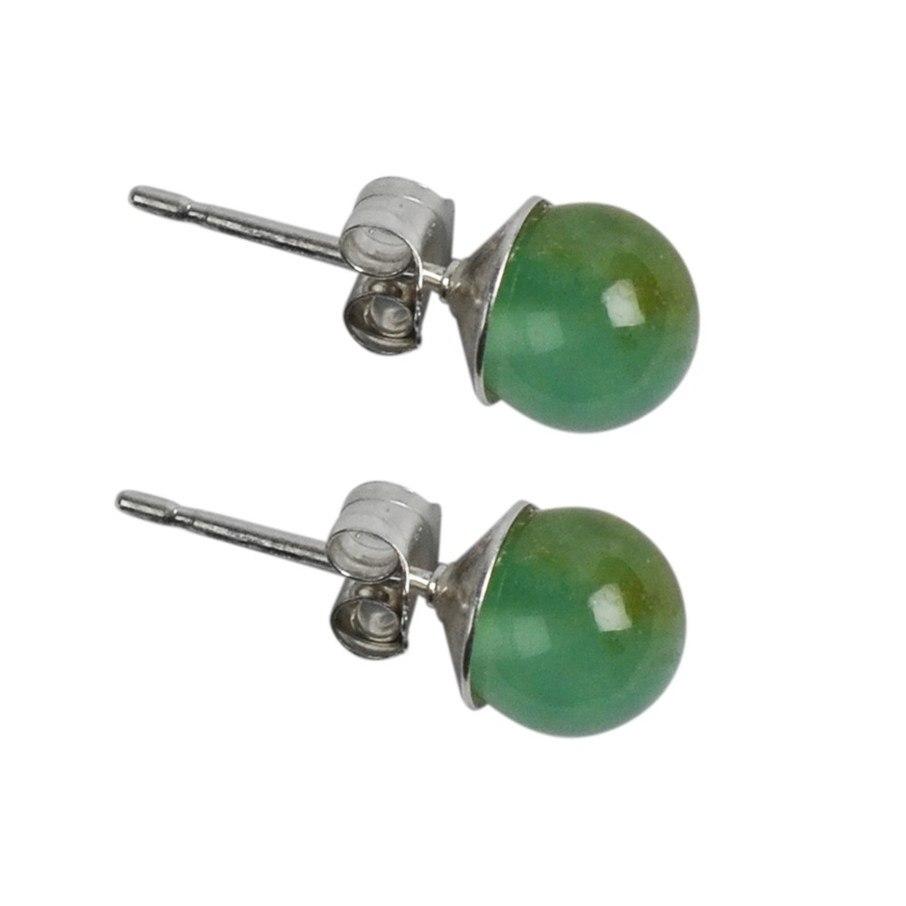 Ohrstecker Chrysopras, Kugel, 6mm | Großhändler Edelsteine, Heilsteine & Schmuck