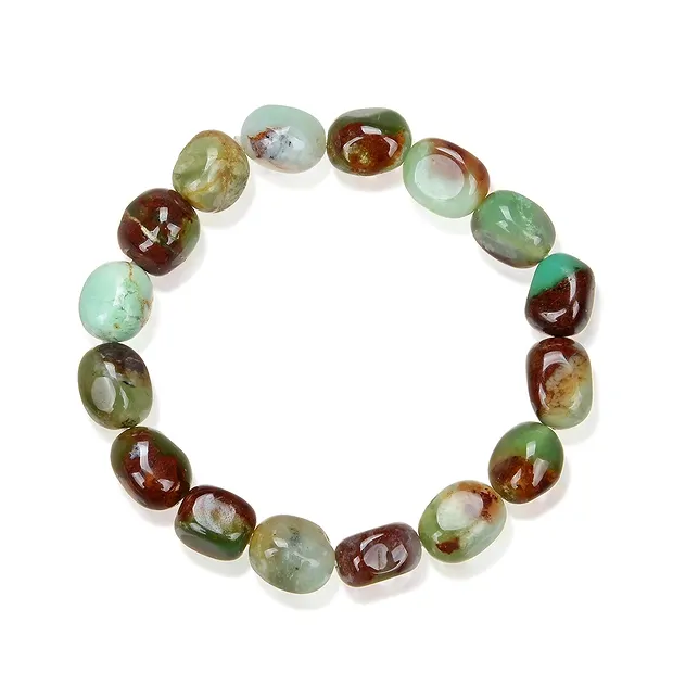 Bracciale, Crisoprasio, pepite 12 x 10 mm | grossista gemme e pietre curative
