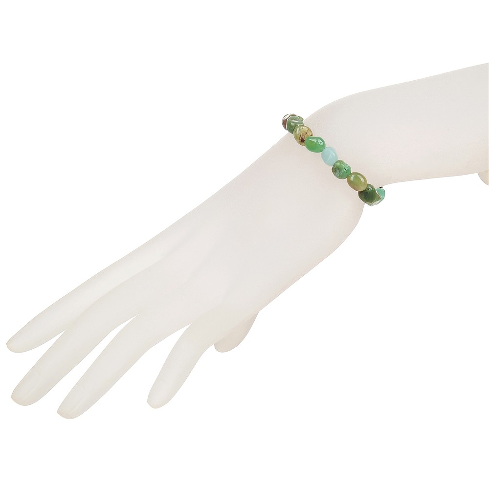 Bracelet, Chrysoprase, 08 x 06mm Nuggets | Marco Schreier
