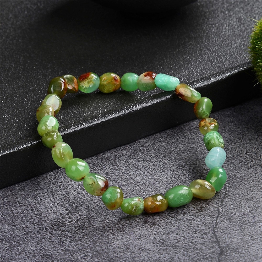 Bracelet, Chrysoprase, 08 x 06mm Nuggets | Marco Schreier