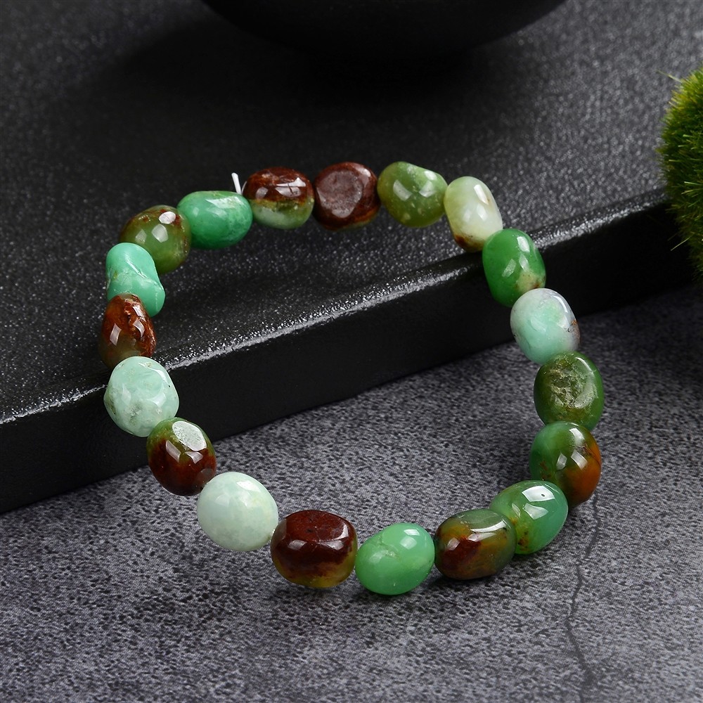 Bracelet, Chrysoprase, 10 x 8mm Nuggets | Marco Schreier